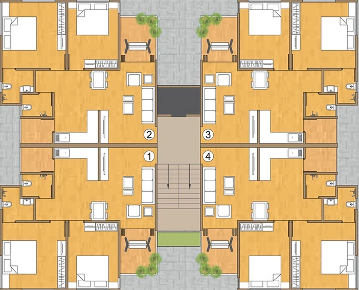 Floor Plan of Fortune Greenfields 2 in Vasna Bhayli Main Road, Vadodara - Image 185794