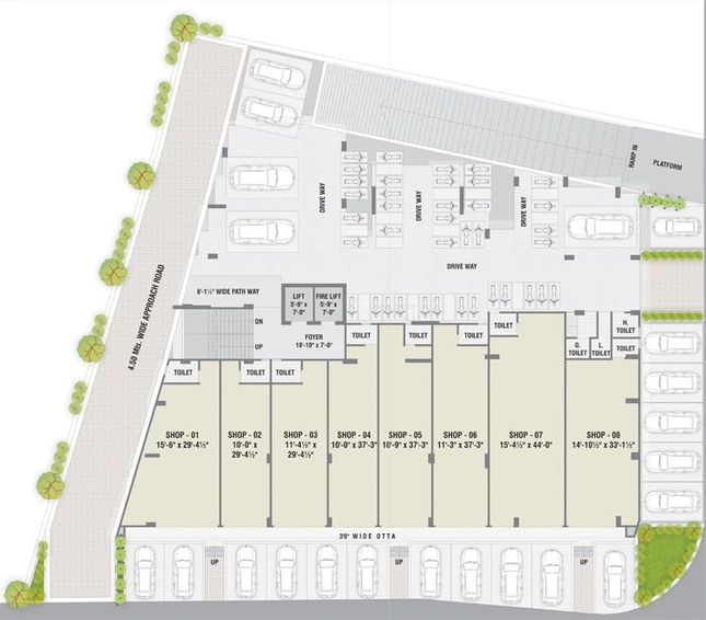 Master Plan of Panchshil Pearl in Usmanpura, Ahmedabad - Image 99861