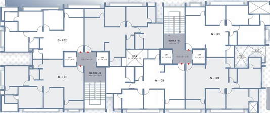 Floor Plan of Panchshil Punit Apartment in New Maninagar, Ahmedabad - Image 99909