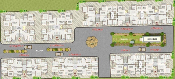 Master Plan of MR Omkaar Greens in Maneja, Vadodara - Image 193271
