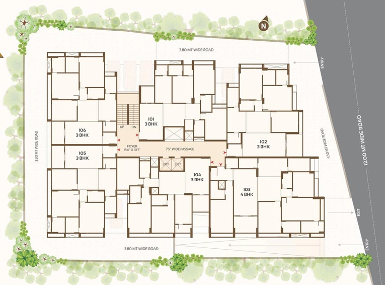 Master Plan of Panchshil Sheth Serenita in Ellisbridge, Ahmedabad - Image 99957