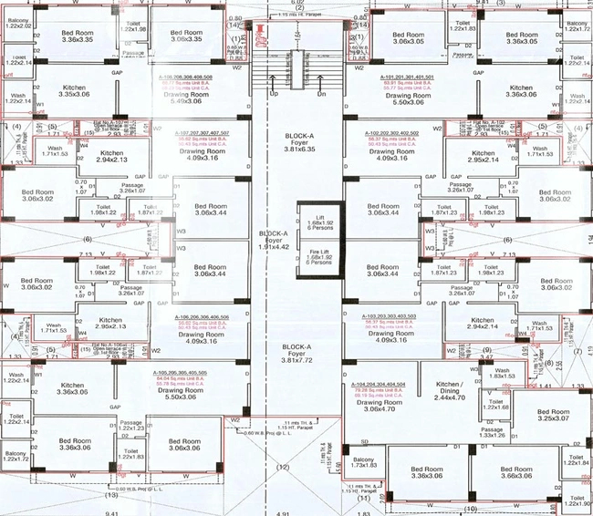 Floor Plan of Gajraj Sanidhya Parv in Vejalpur, Ahmedabad - Image 99963