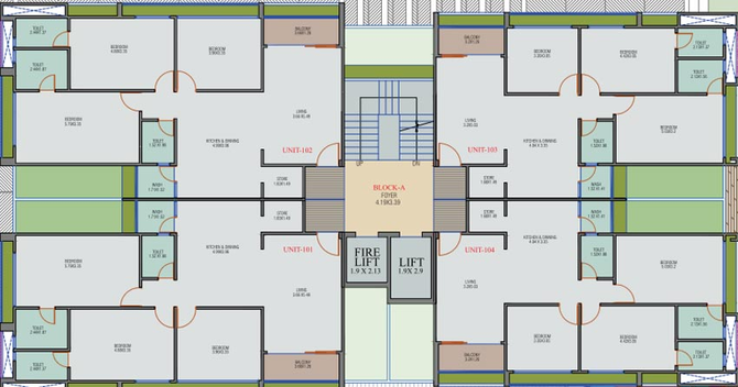 Floor Plan of Kalpvruksh 28 Ivy in Tragad, Ahmedabad - Image 100092