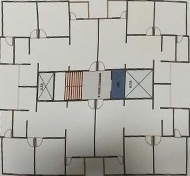 Floor Plan of Zaina Quba Flats in Tandalja, Vadodara - Image 193633