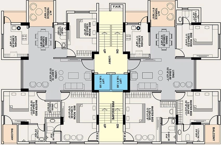 Floor Plan of Universal 46 West Avenue in Dharampeth, Nagpur - Image 166206