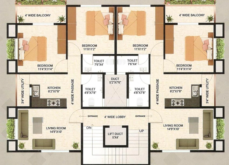 Floor Plan of Rajat Srishti Parijat in Somalwada, Nagpur - Image 166142