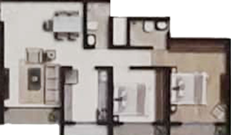 2 BHK Flat in Ditya Luxuria in Vasai East, Palghar - Image 511928