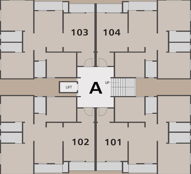 Floor Plan of Amar Madhuvan Elegance in Harni, Vadodara - Image 185558
