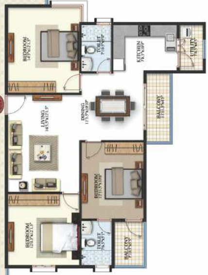 3 BHK Flat in Keerthi Krishna Viva in Sarjapur, Bangalore - Image 686232