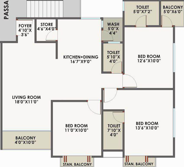 3 BHK Flat in Samanvay Saptarshi in Manjalpur, Vadodara - Image 823974