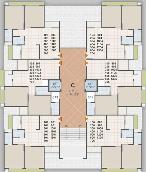 Floor Plan of Shreemad Exotica in Nava Naroda, Ahmedabad - Image 100822