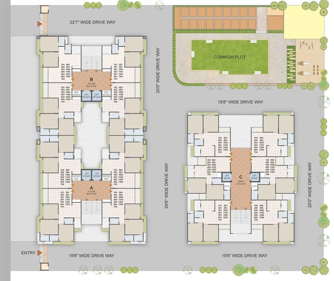Master Plan of Shreemad Exotica in Nava Naroda, Ahmedabad - Image 100823