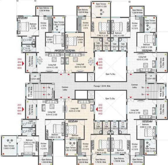 Floor Plan of Acecon Angels Paramount in Besa, Nagpur - Image 165483