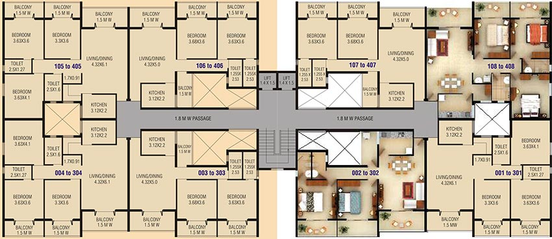 Floor Plan of Four Seasons Perola in Kadamba Plateau, Goa - Image 163301