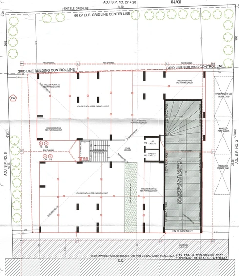 Master Plan of Shree Rupal Appartment in Navrangpura, Ahmedabad - Image 100842