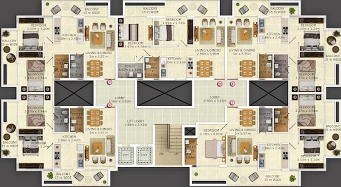 Floor Plan of Sharayu Eternity in Mapusa, Goa - Image 161130
