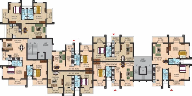 Floor Plan of The Nerul Waterfront in Nerul, Goa - Image 147593