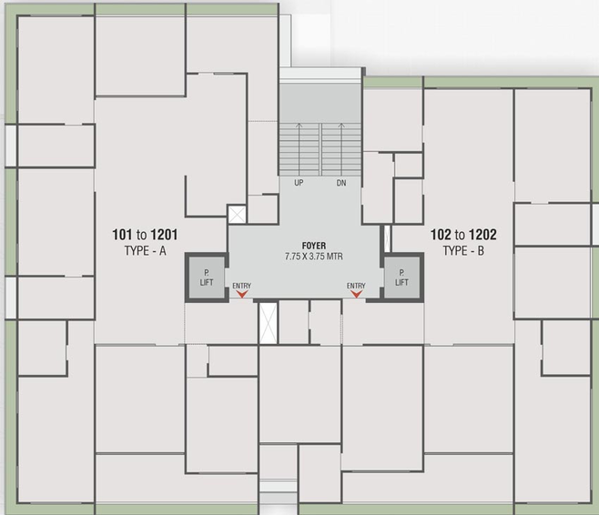 Floor Plan of Sharva The Empyrean in Thaltej, Ahmedabad - Image 100852
