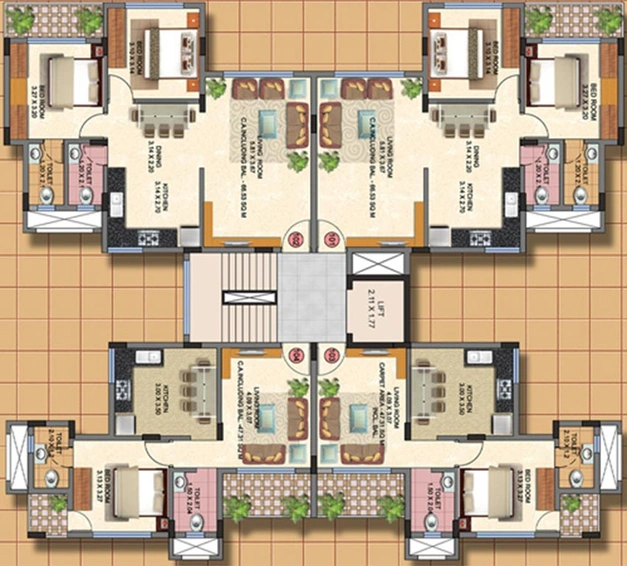 Floor Plan of Alps Valley in Porvorim, Goa - Image 163705