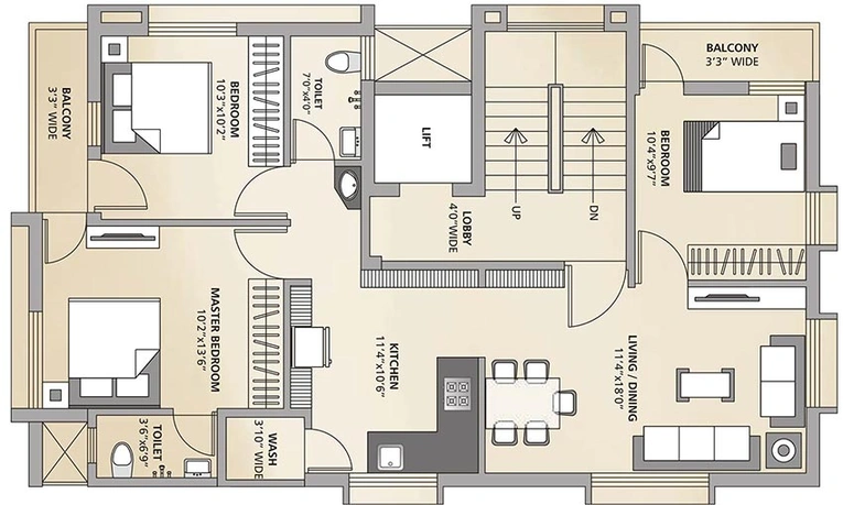 Floor Plan of Ashoka Imperial in Wanadongri, Nagpur - Image 166319
