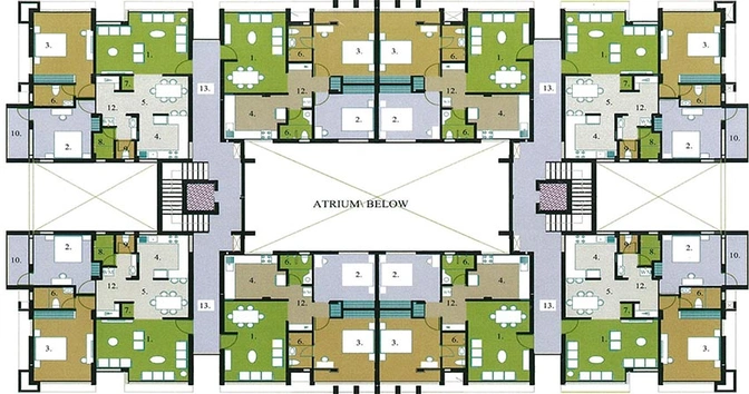 Floor Plan of Santosh Poonam Residency in Margao, Goa - Image 154199