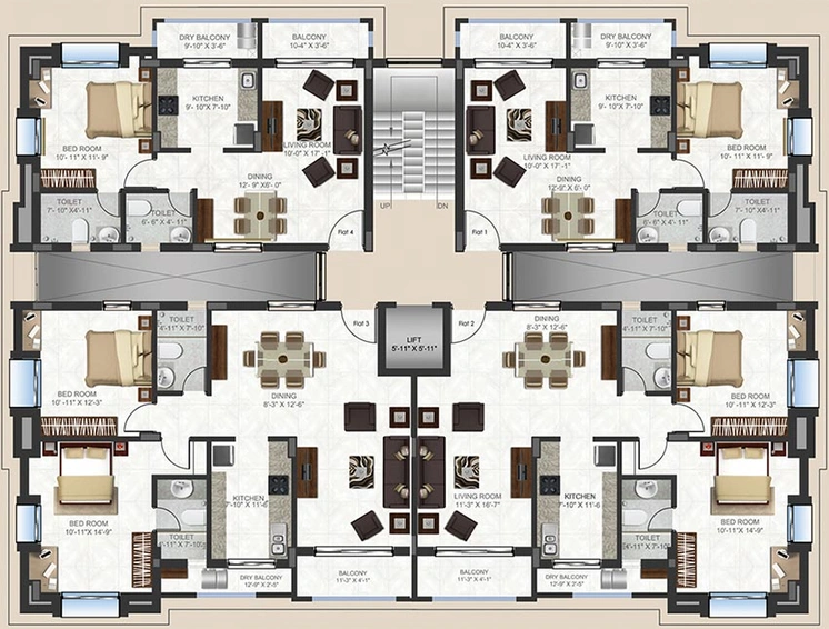 Floor Plan of Remus Postcard Portico in Guirim, Goa - Image 154174