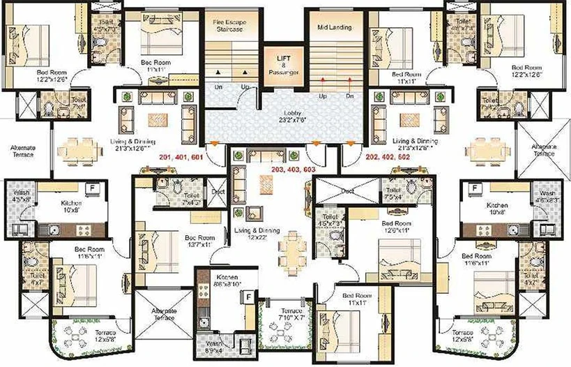 Floor Plan of Prayag Shanti Prayag in Laxmi Nagar, Nagpur - Image 165574