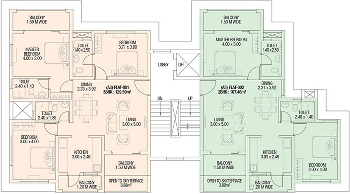 Floor Plan of PD Kamat Exotic Palms in Mapusa, Goa - Image 161312