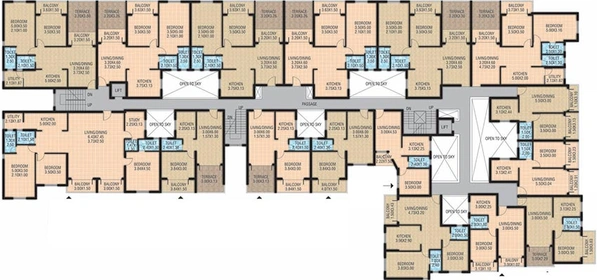 Floor Plan of Prabhus Emerald in Dabolim, Goa - Image 153091