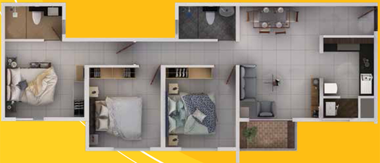 3 BHK Flat in Provident Sunworth in Mysore Road, Bangalore - Image 695469