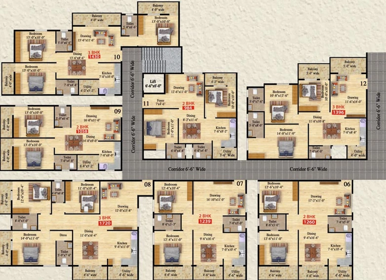 Floor Plan of Vilaras Legacy in Sarjapur, Bangalore - Image 100766