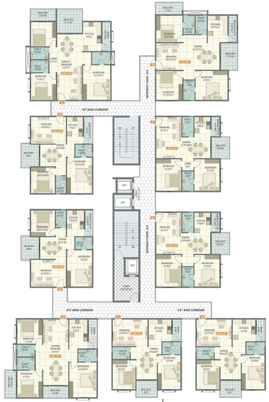 Floor Plan of Ruchira Iris in Whitefield, Bangalore - Image 100758