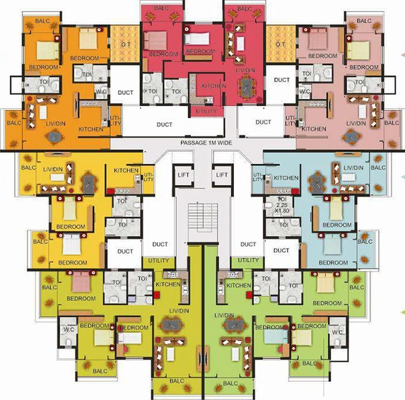 Floor Plan of Kayji Gardens in Ponda, Goa - Image 151084