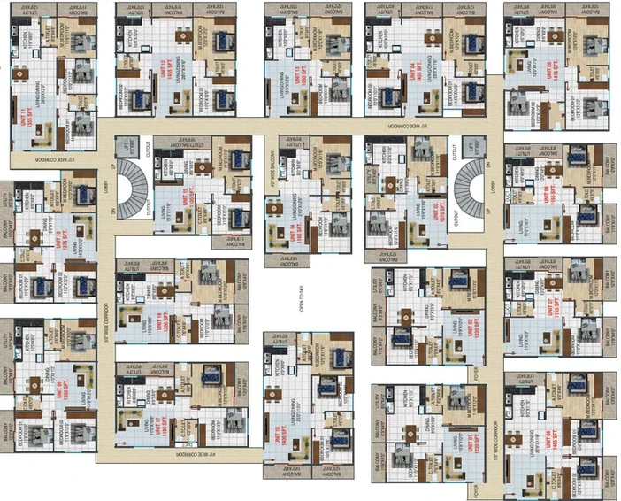 Floor Plan of Lavish Surya Pride in Yelenahalli, Bangalore - Image 100773