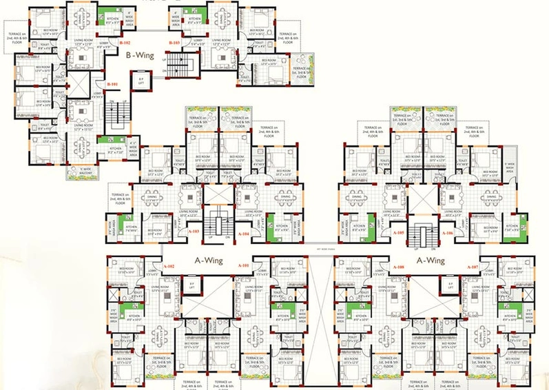 Floor Plan of Unnati Platinum Green in Jaitala, Nagpur - Image 167761