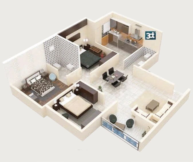 3 BHK Flat in Sriven Daksha Elite in Hosa Road, Bangalore - Image 688358