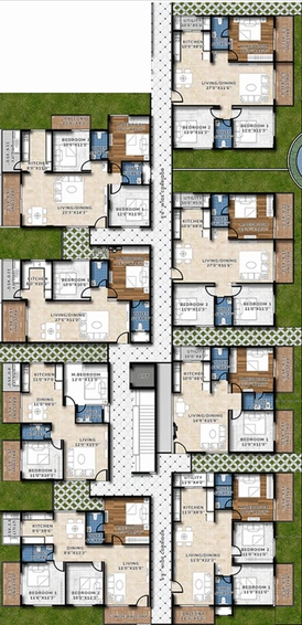 Floor Plan of Suraksha Springs in Begur, Bangalore - Image 100791