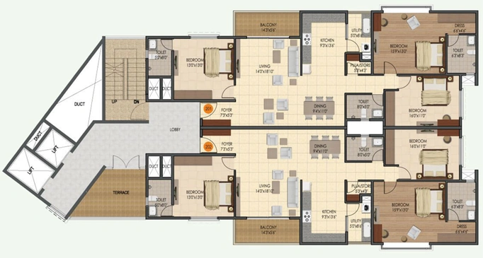 Floor Plan of Sumadhura Silver Ripples in Whitefield, Bangalore - Image 100748