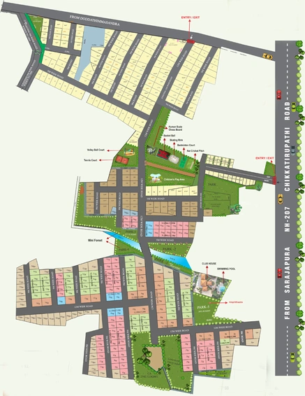 Master Plan of Peninsula Parkelite in Sarjapur, Bangalore - Image 100930