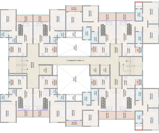 Floor Plan of Kakkad Bella Casa in Ambegaon, Pune - Image 100939