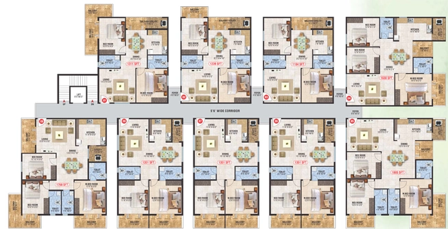 Floor Plan of Bhoo Aabharana in Hennur Road, Bangalore - Image 101195