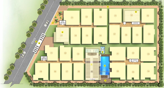 Master Plan of Bhoo Aabharana in Hennur Road, Bangalore - Image 101196