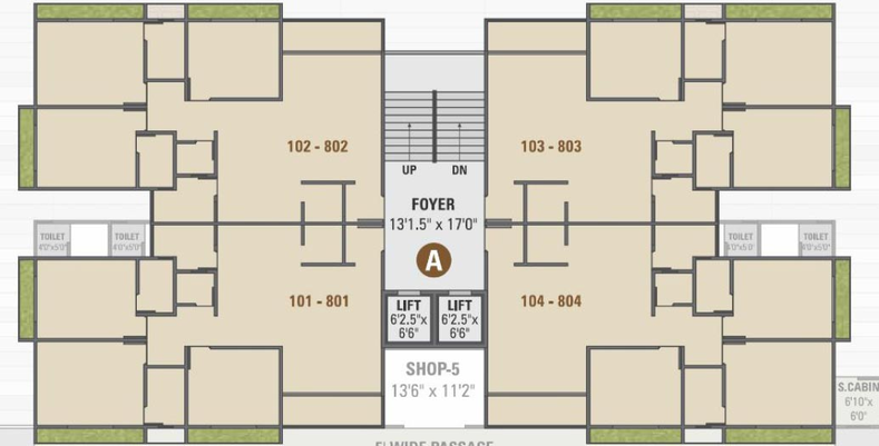 Floor Plan of Manorath Lifestyle in Randesan, Gandhinagar - Image 101271