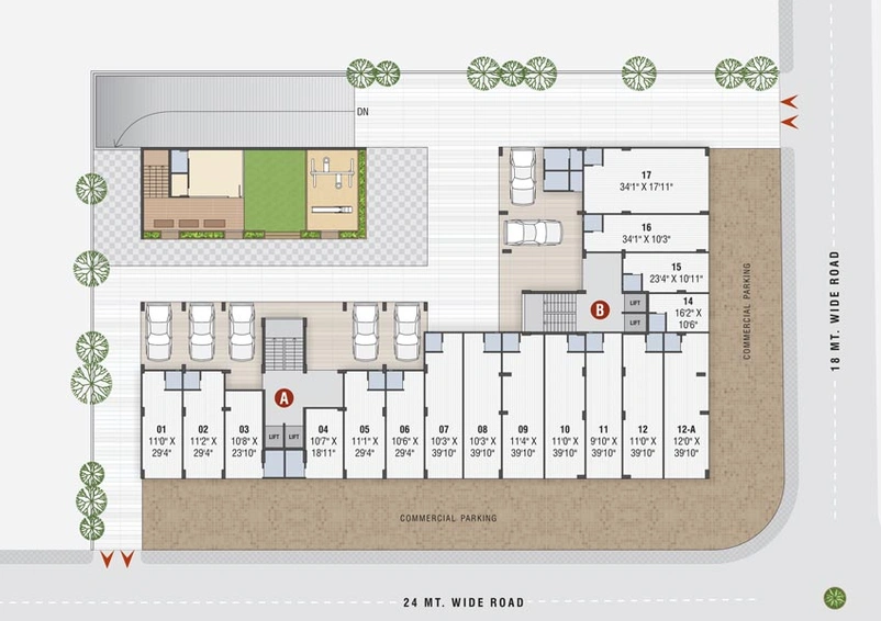 Master Plan of Om Shivam Residency in Vavol, Gandhinagar - Image 101296
