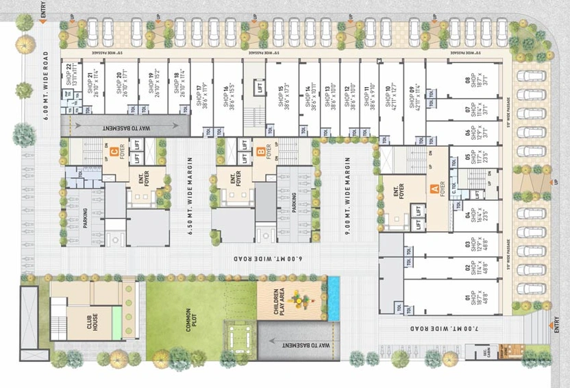 Master Plan of Maruti Pratishtha Heights in Kudasan, Gandhinagar - Image 101305