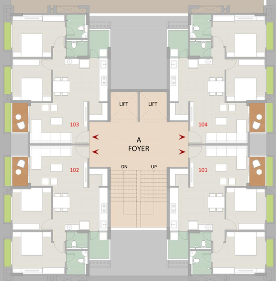 Floor Plan of Rajnandan Raj Iconza in Raysan, Gandhinagar - Image 101134