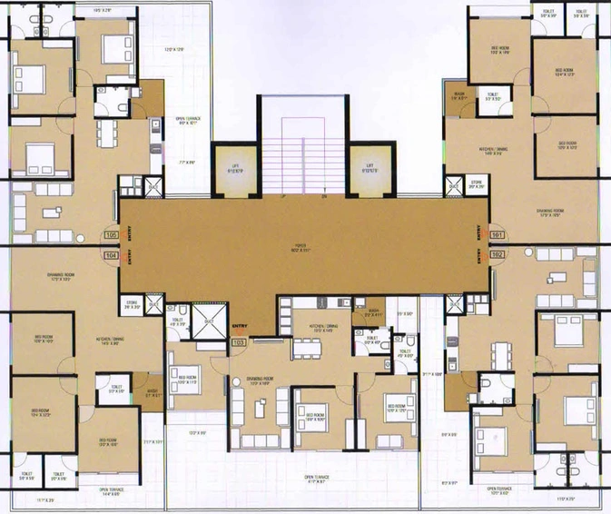 Floor Plan of Rhythm Heights in Zundal, Ahmedabad - Image 101389