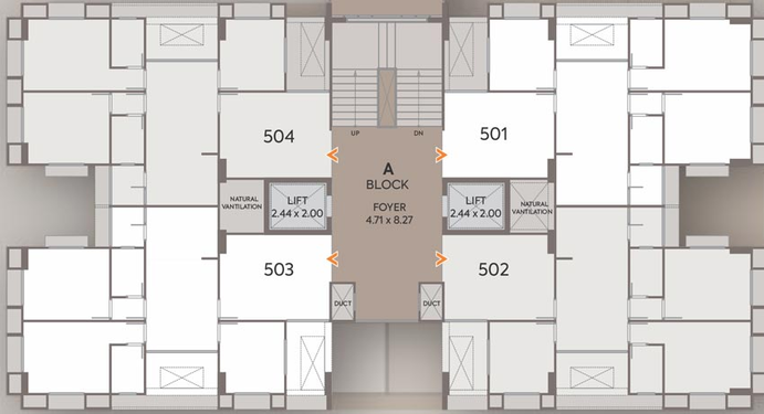 Floor Plan of Umiya Atishay Sky in Sargasan, Gandhinagar - Image 101127