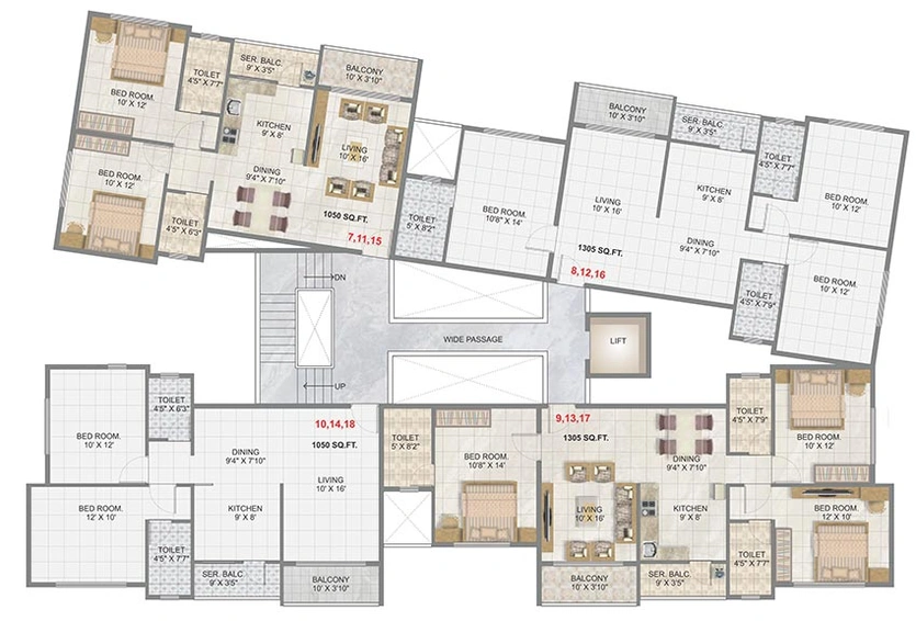 Floor Plan of Roongta Shree Tirumala Paras in Gangapur Road, Nashik - Image 165330