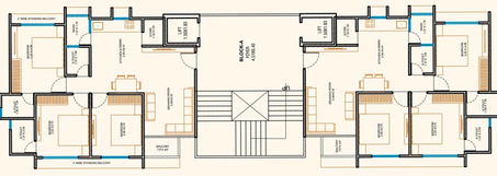 Floor Plan of Bosky Sanelite in Kudasan, Gandhinagar - Image 101340